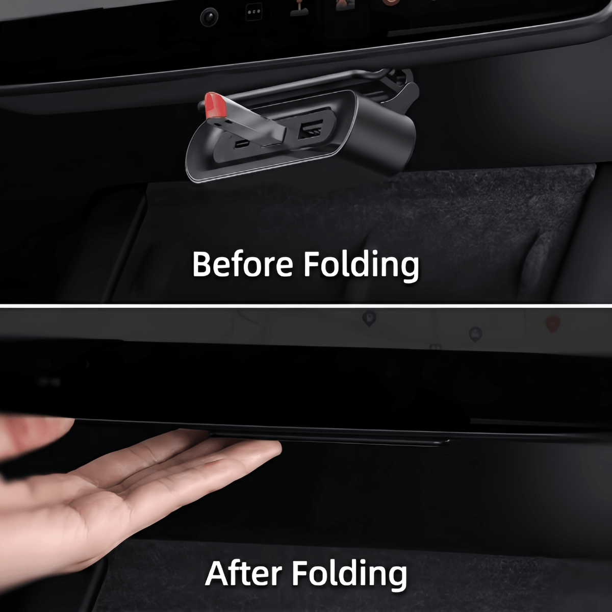 Hidden Foldable Under-Screen USB Hub for Model Y Juniper / Model 3 Highland / YL