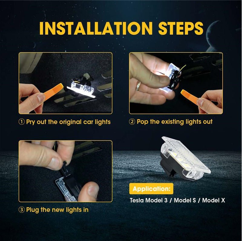 Sikunuo Footwell LED Lights for Model YL (2PCS)