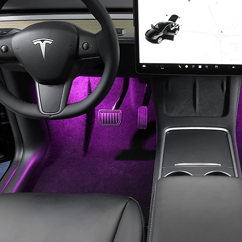 Sikunuo Footwell / Puddle / Glovebox / Frunk / Trunk LED Lights for Model 3/Y/S/X