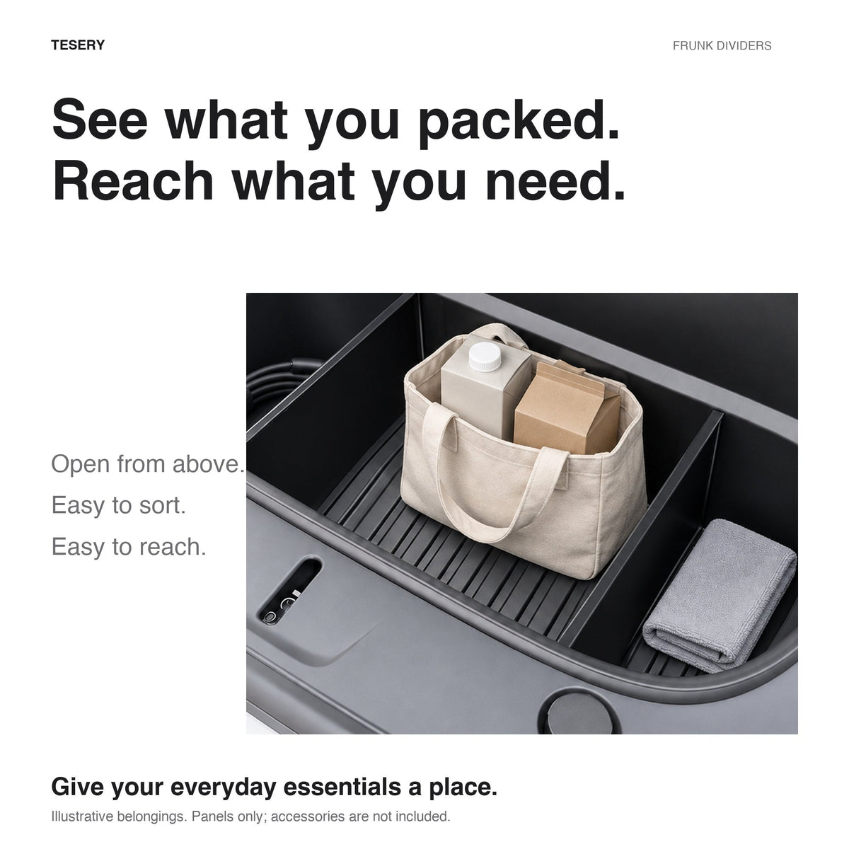 Front Trunk Partition Panel for Model Y Juniper