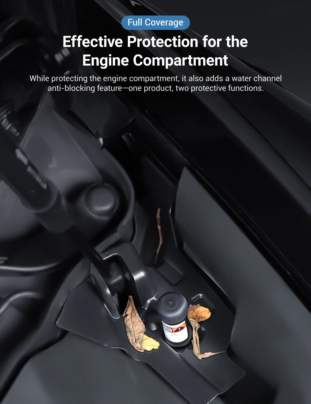 Front Trunk Drain Channel Cover for Model 3 Highland | Prevent Water Damage (2-Pack)