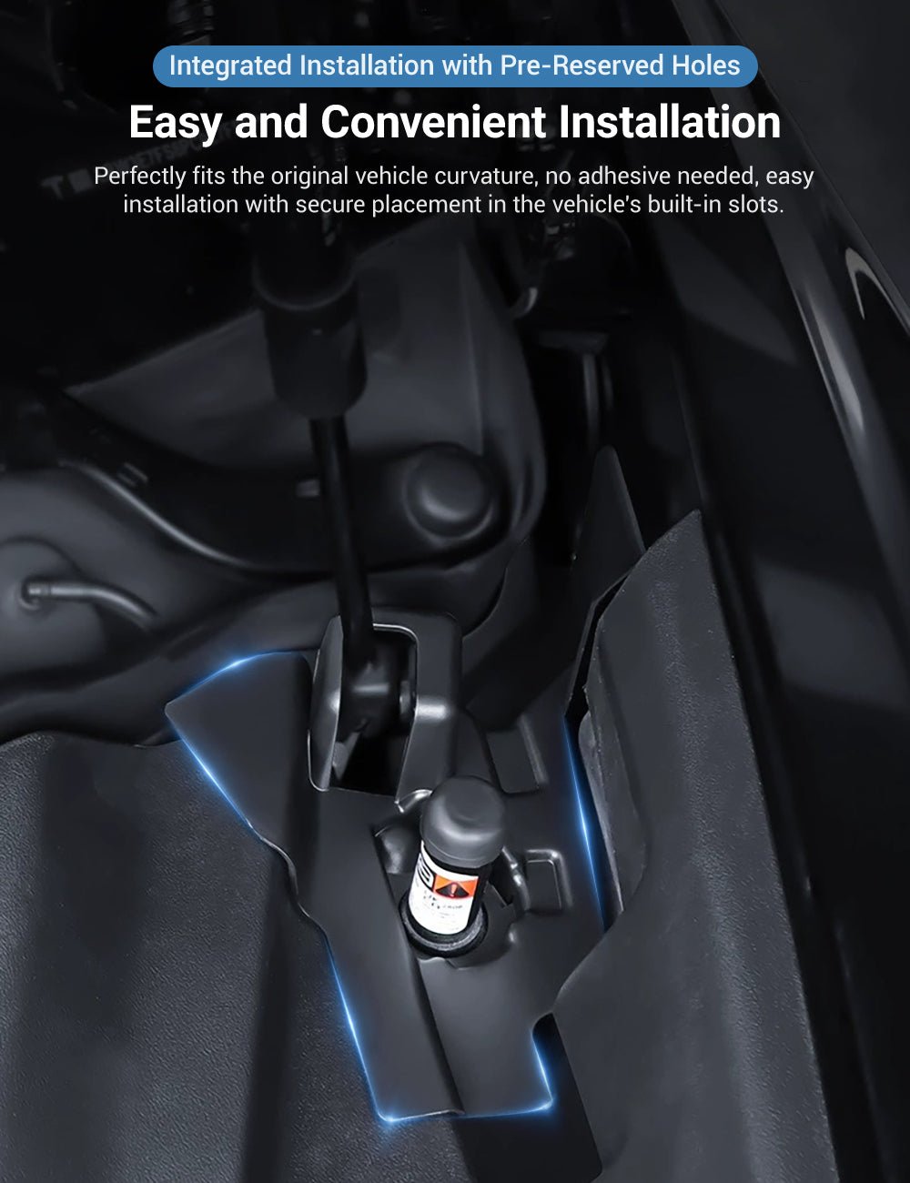Front Trunk Drain Channel Cover for Model 3 Highland | Prevent Water Damage (2-Pack)