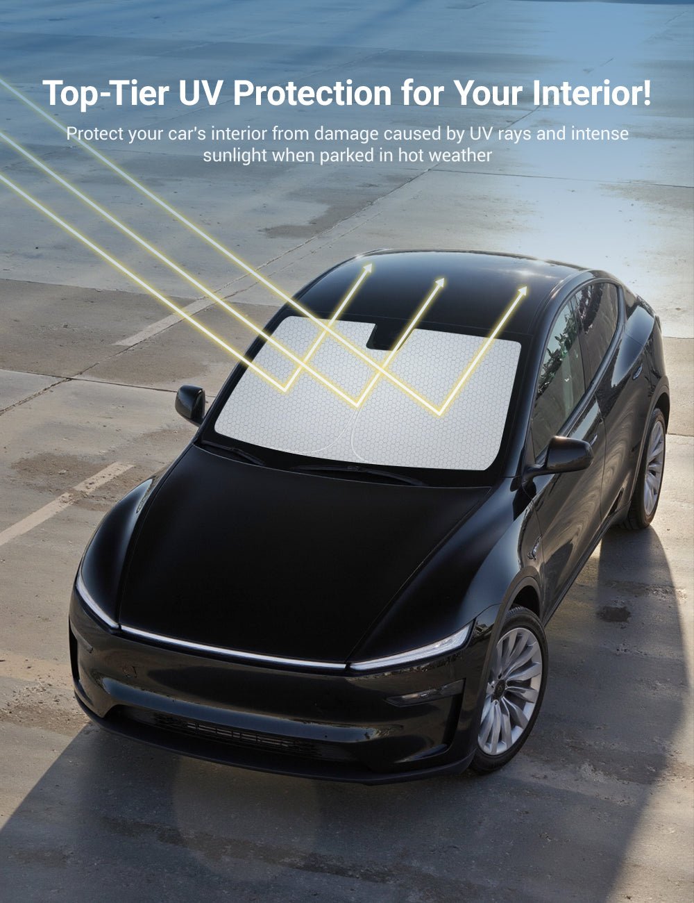 Front Windshield Sunshade for Model 3 / Model Y | Sikunuo