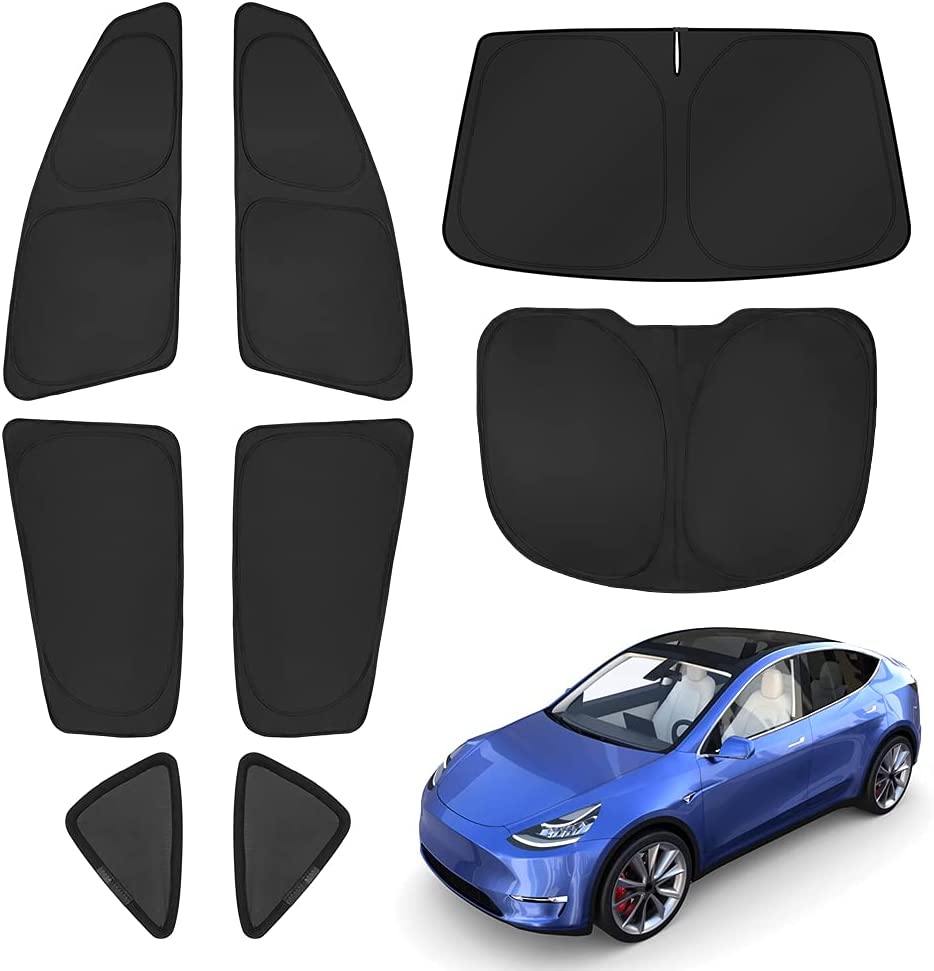 Full 8pcs Set Side Window Shade for Model Y | Sikunuo