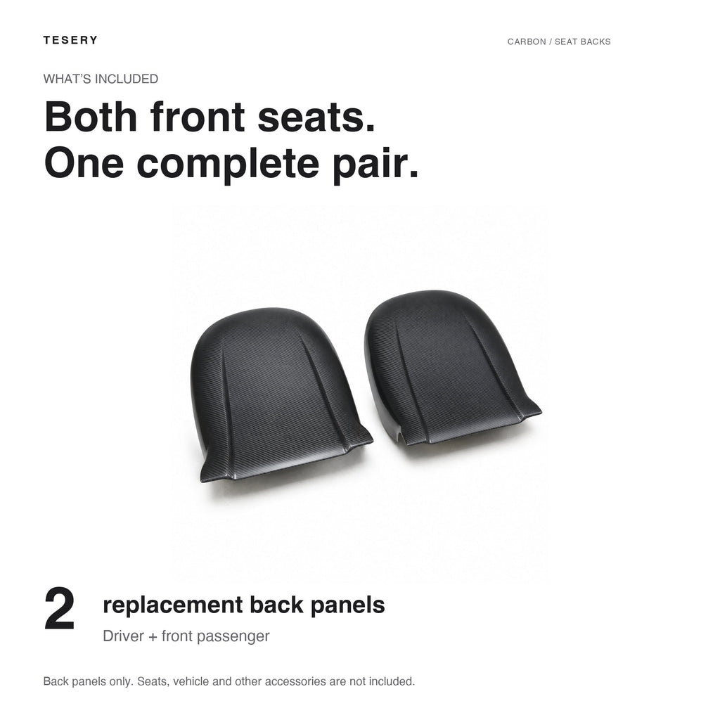 Full Back Seat Replacement for Model 3 / Y - Carbon Fiber Interior Mods