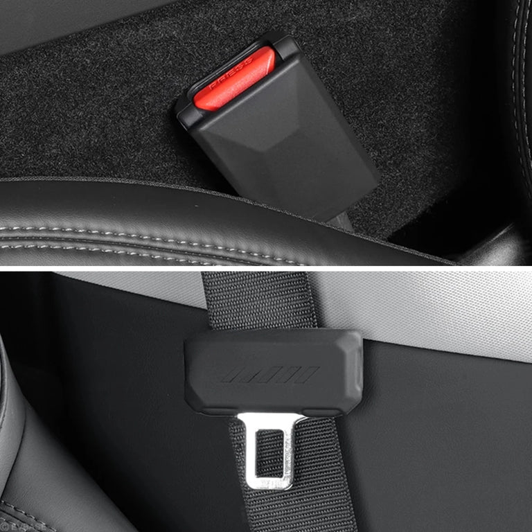 Full-Coverage Silicone Front Seat Belt Buckle Cover for Model Y Juniper / Model 3 Highland / Model YL