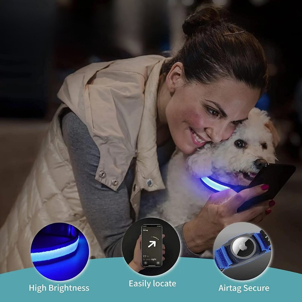 GlowGuard • AirTag Dog Collar