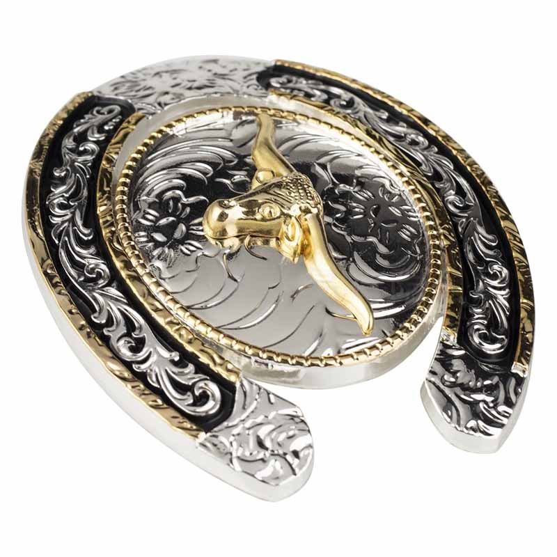 Gold Bull Western Belt Buckle