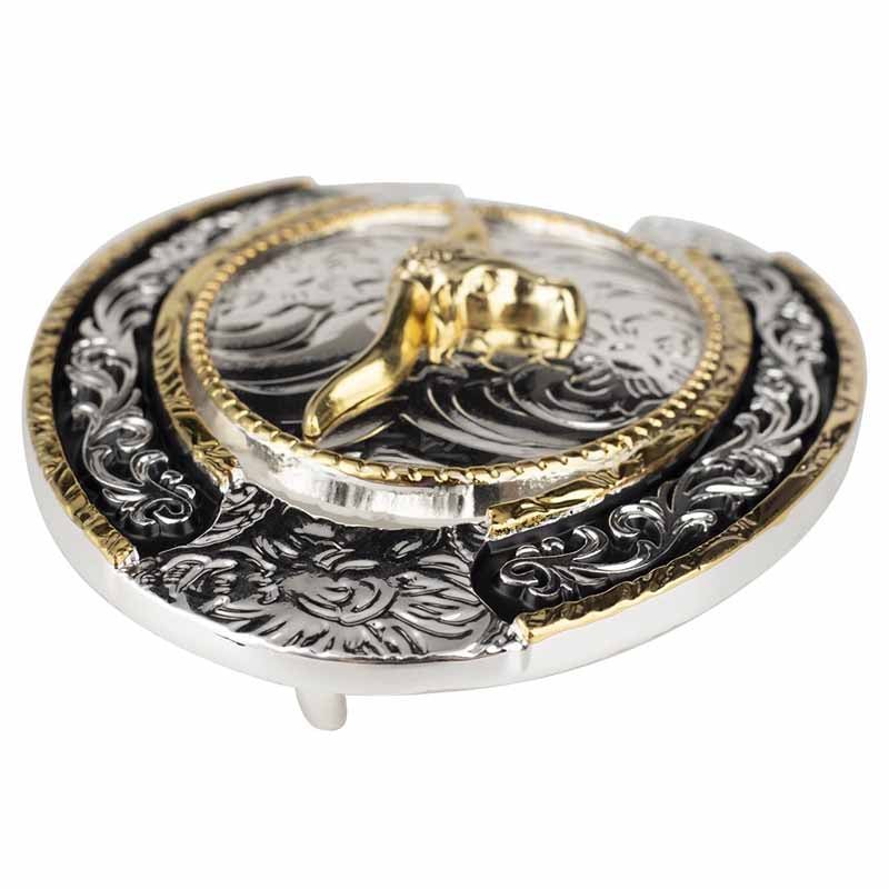 Gold Bull Western Belt Buckle
