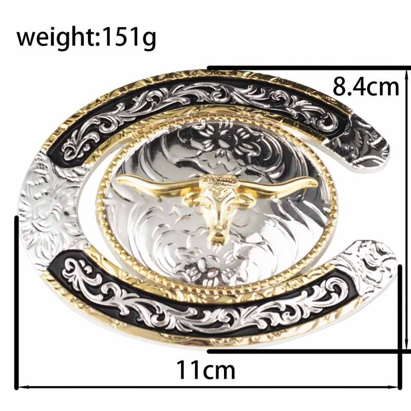 Gold Bull Western Belt Buckle