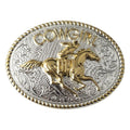 Gold Cowgirl Up Western Belt Buckle