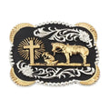Golden Cross and Horse Belt Buckle