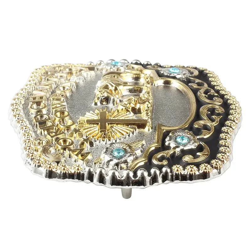 World Champion Golden Cowboy Belt Buckle