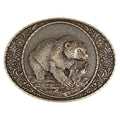 Grizzly Bear Fishing Western Belt Buckle