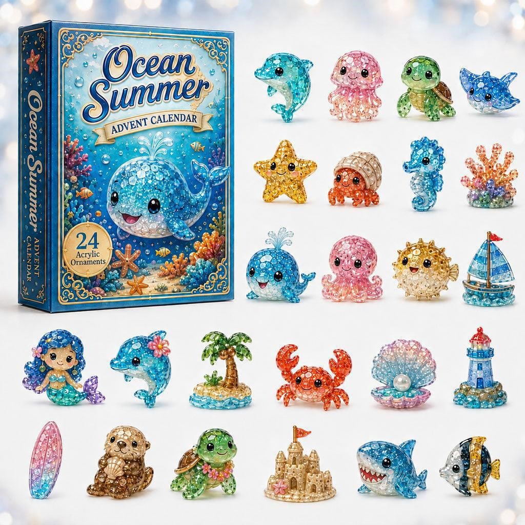 Shark Advent Calendar 2026 - 24 Funny Shark Ornaments