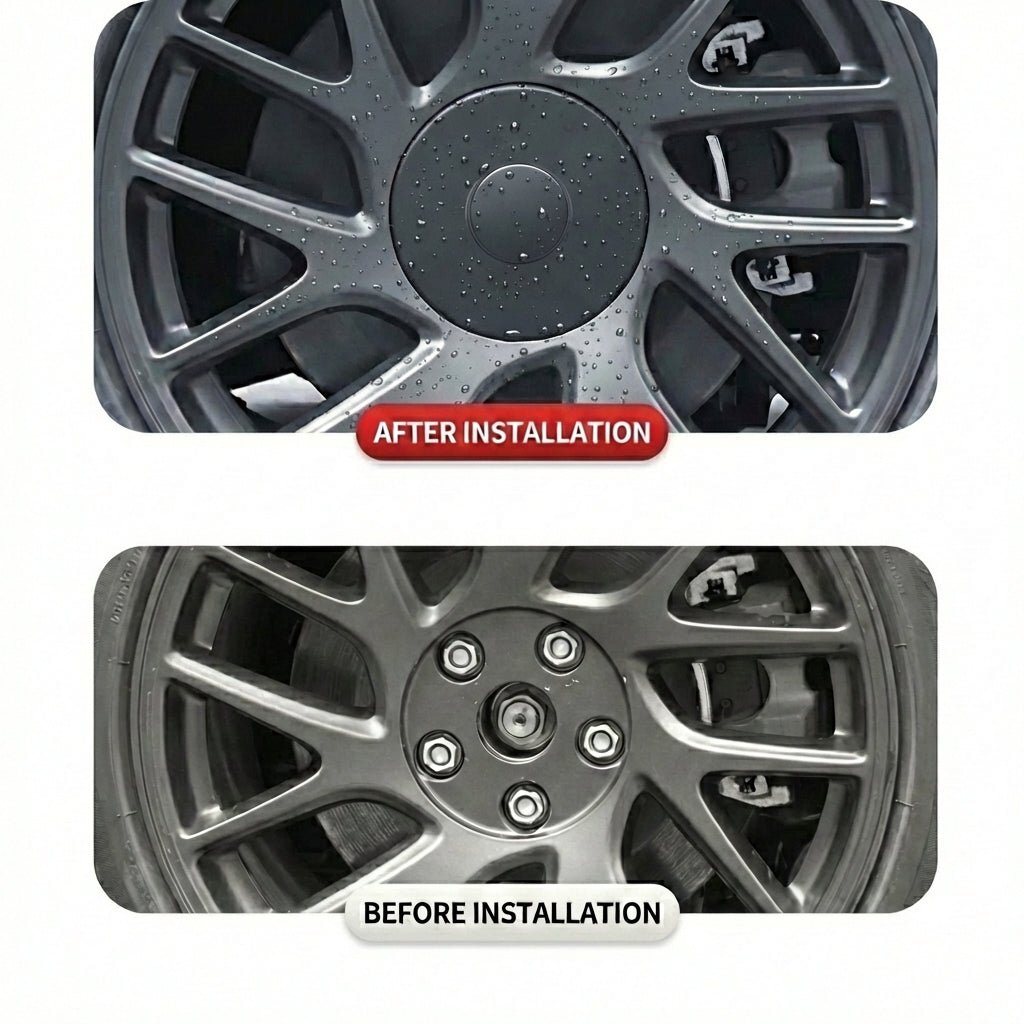 18“ Photon Wheels Half-Rim Hub Center Caps for Model 3 Highland (2024+) | Sikunuo