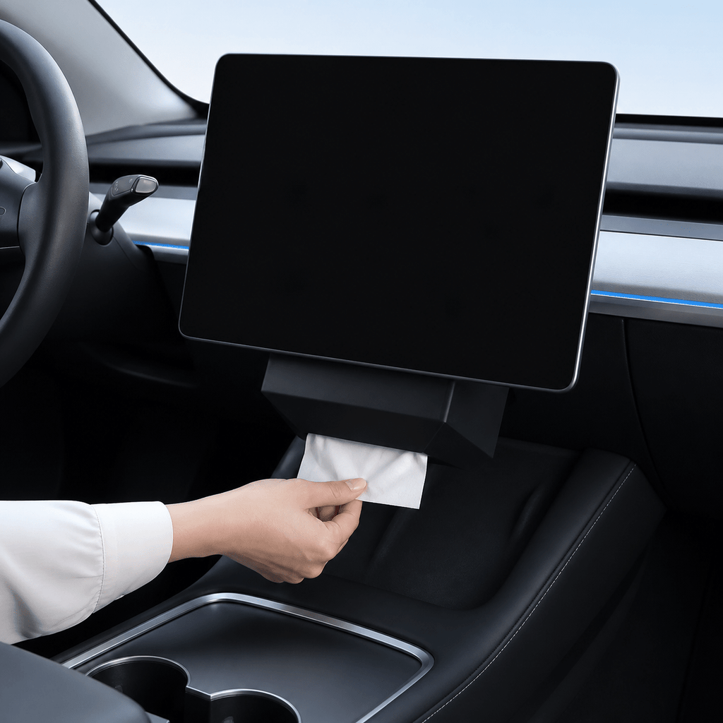 Hidden Silicone Tissue Box Holder for Model 3/Y/S/X