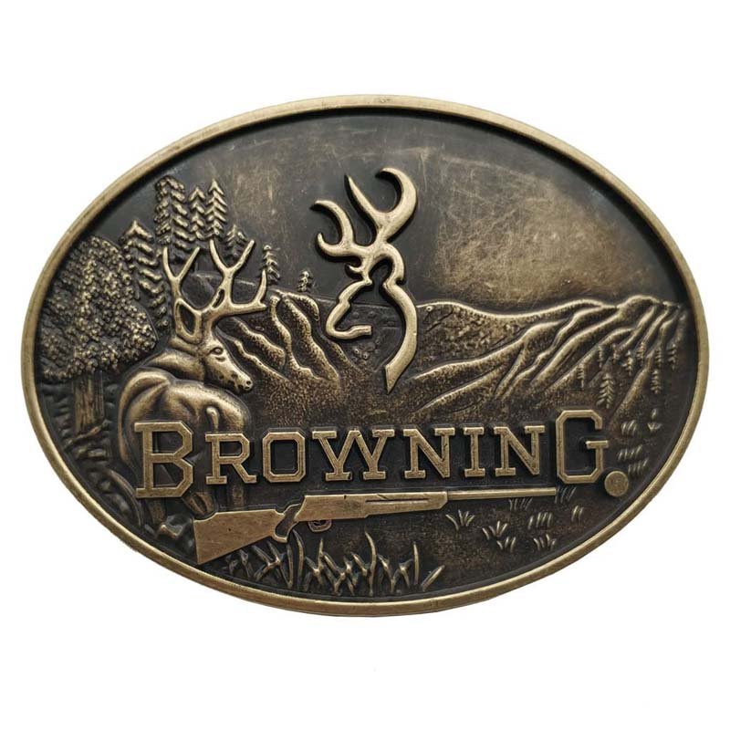 Hunting Elk Cowboy Belt Buckle