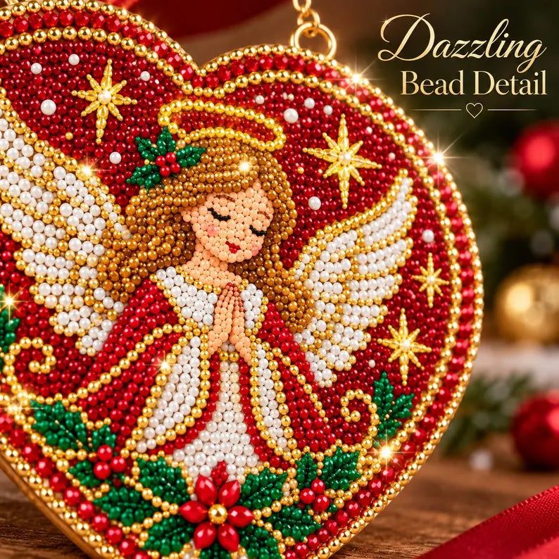 DIY Christmas Angel Heart Ornament