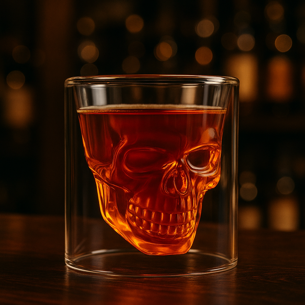 Sikunuo | 3D Skull Head Double Drinking Glass