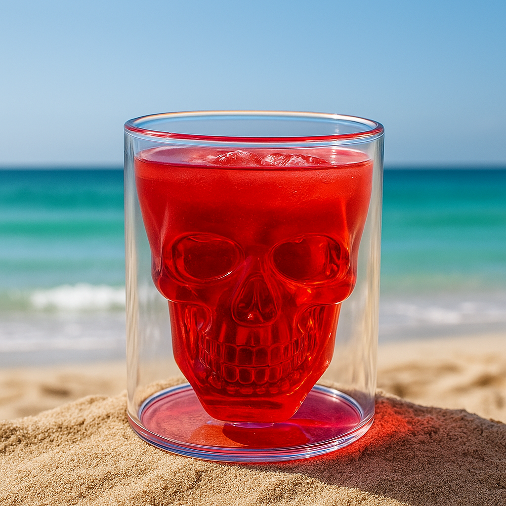 Sikunuo | 3D Skull Head Double Drinking Glass