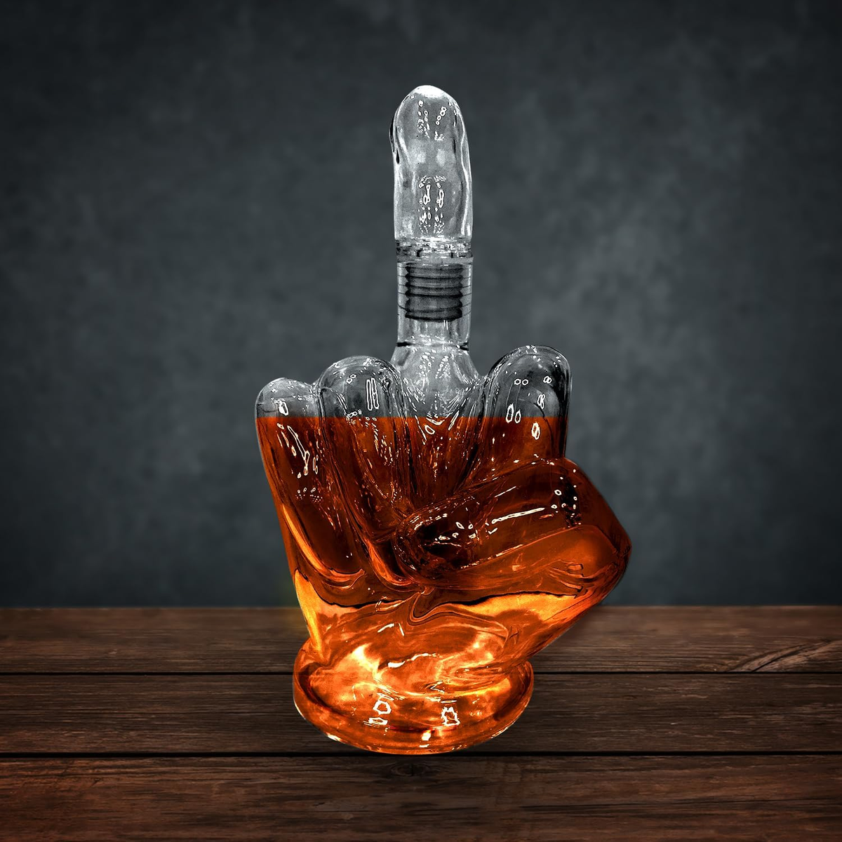 Sikunuo | Middle Finger Crystal Clear Fun Decanter