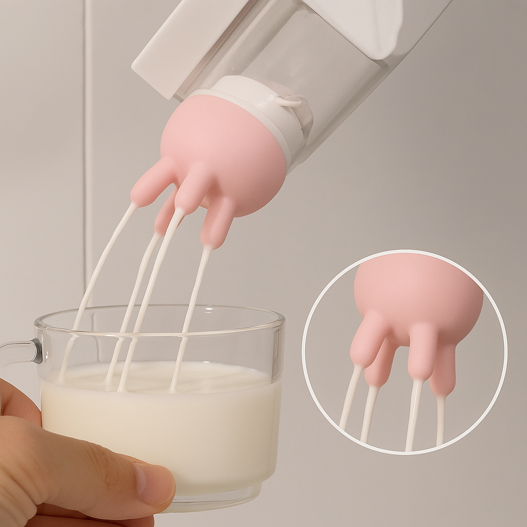 Sikunuo | Spill Prevention Reusable Cow Milk Pourer Lids