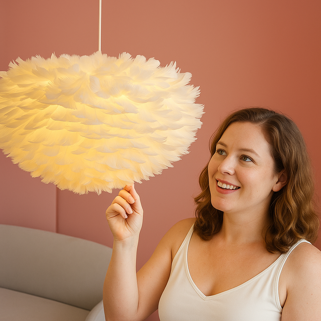 Sikunuo | Cloud Like Realistic Feather Chandelier
