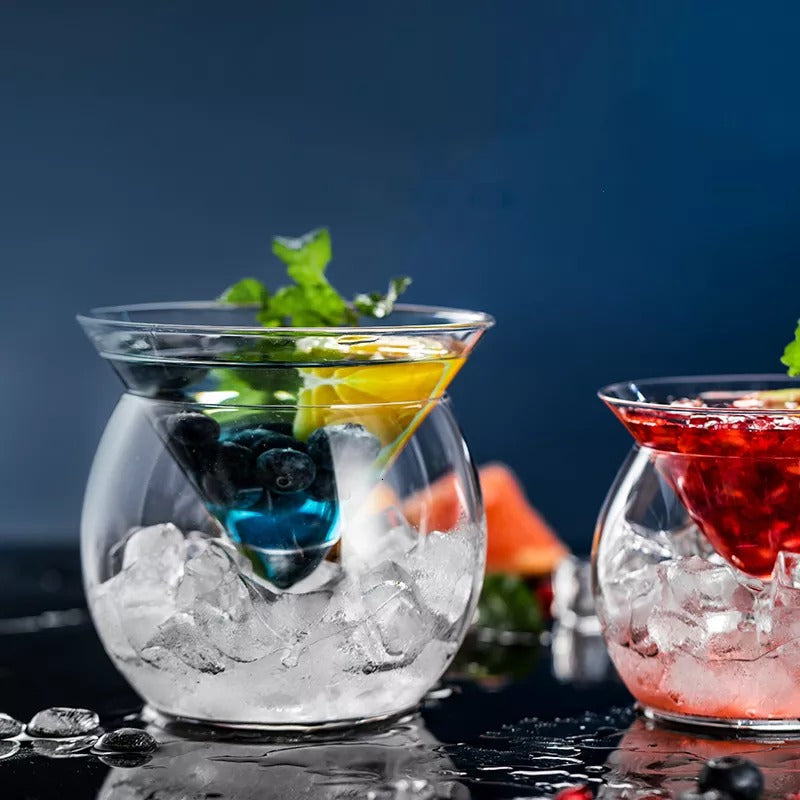 Sikunuo | Crystal Iced Cone Cocktail Glass