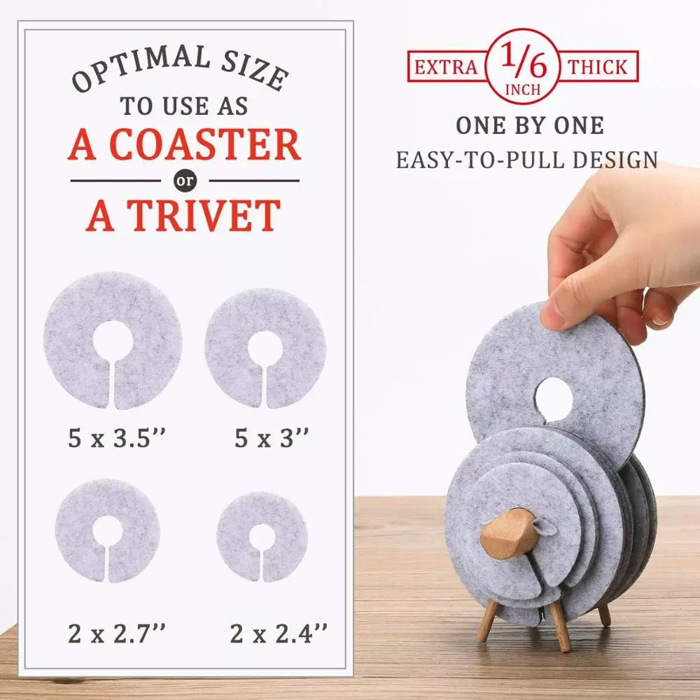 Sikunuo | Insulated Non-Slip Sheep Coaster Set
