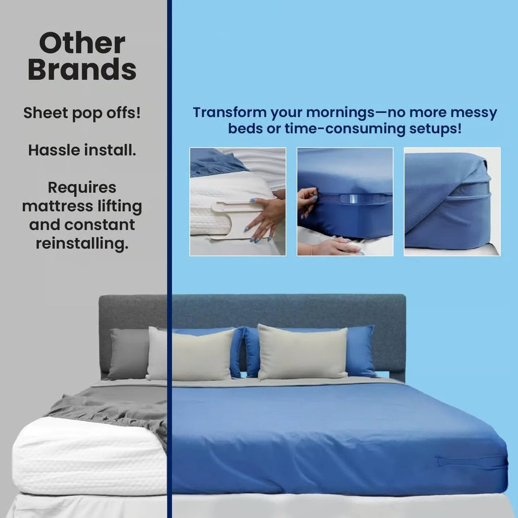 Secure Fit Sheet Holders – Wrinkle-Free. Slip-Free Bed