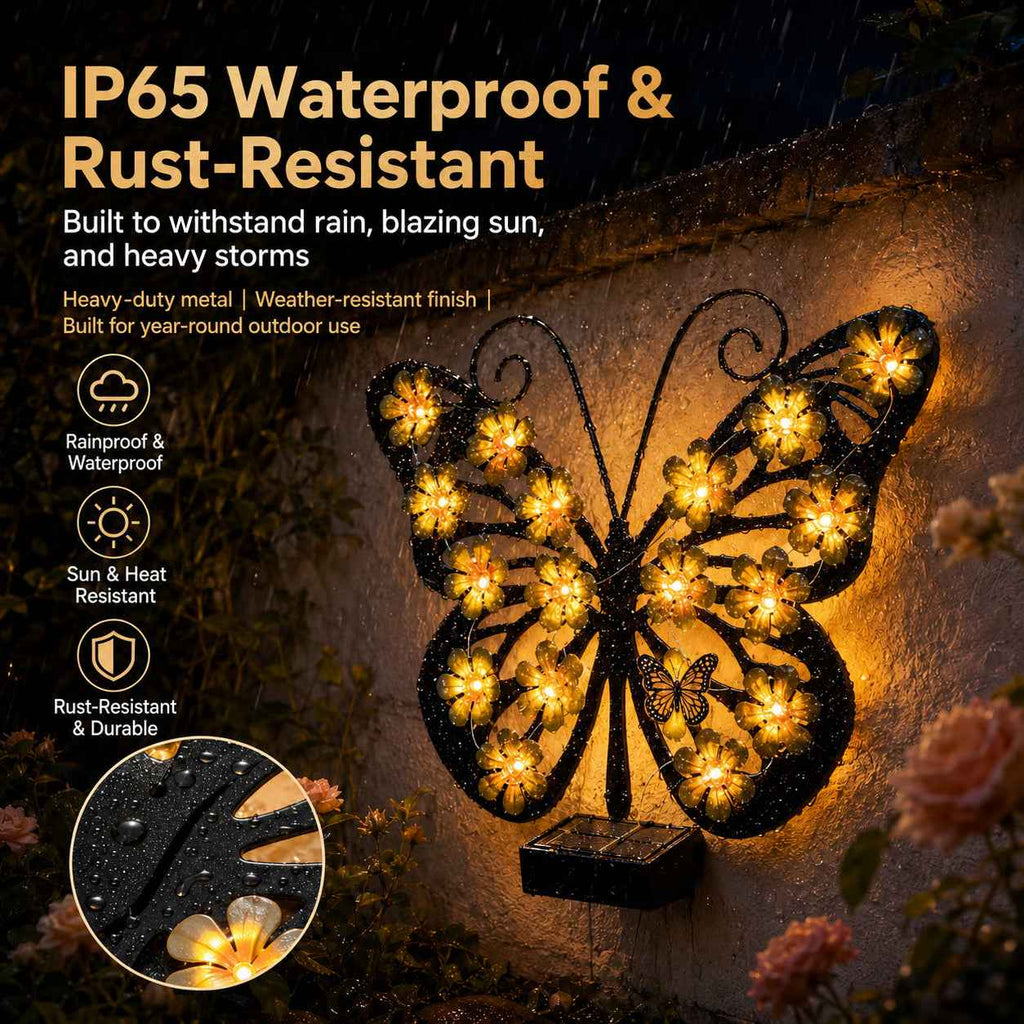 Solar Butterfly Light Elegant Glow for Your Outdoor Space