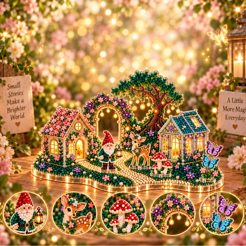 3D DIY Diamond Art Village Kit – Christmas & Halloween Craft Decor