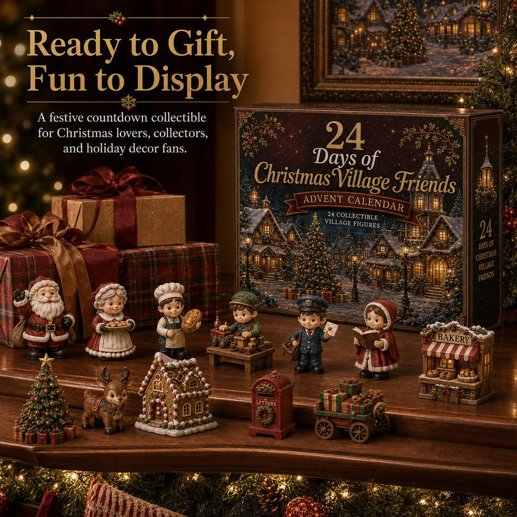 Christmas Village Friends Advent Calendar - 24 Miniatures for Your Own Christmas Village
