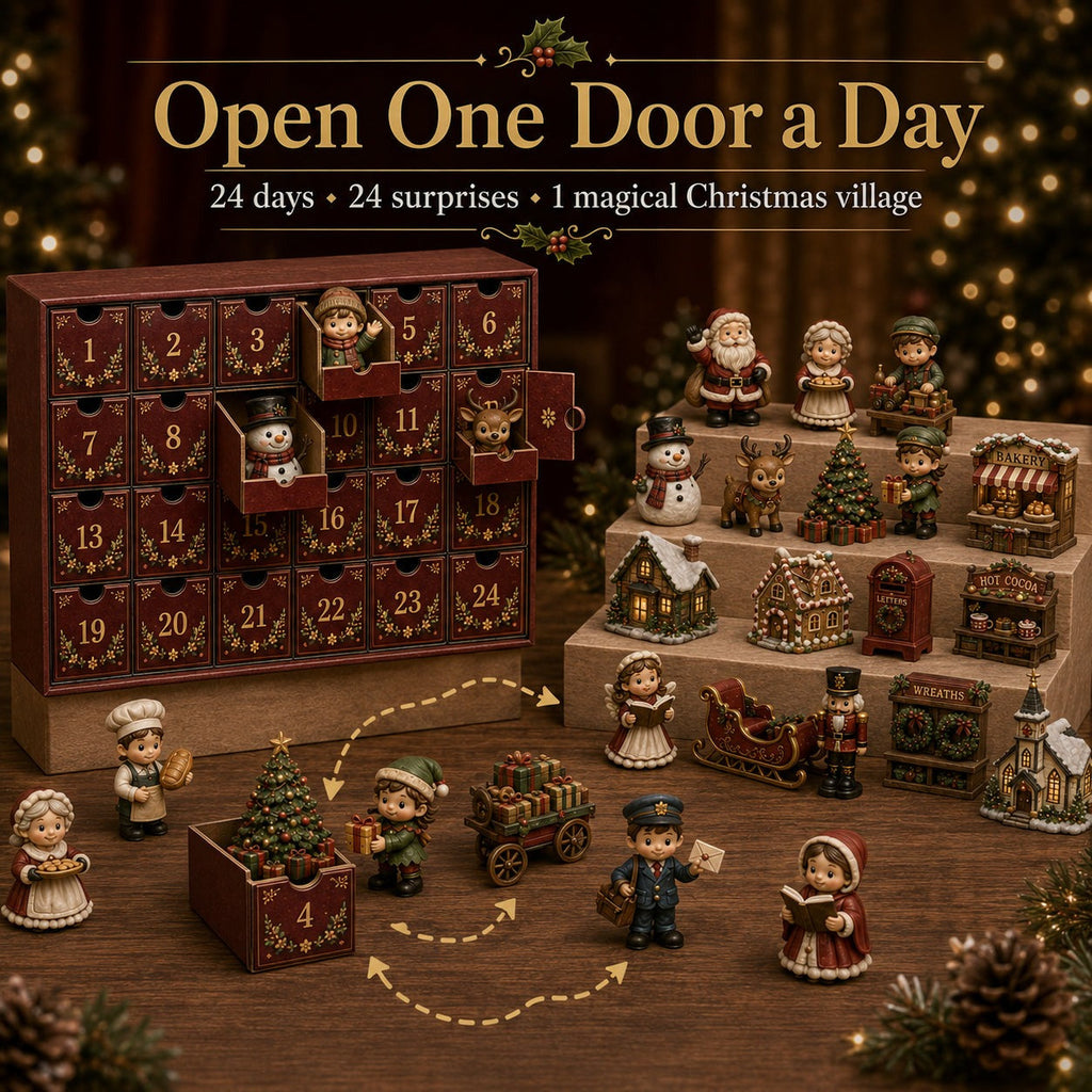 Christmas Village Friends Advent Calendar - 24 Miniatures for Your Own Christmas Village