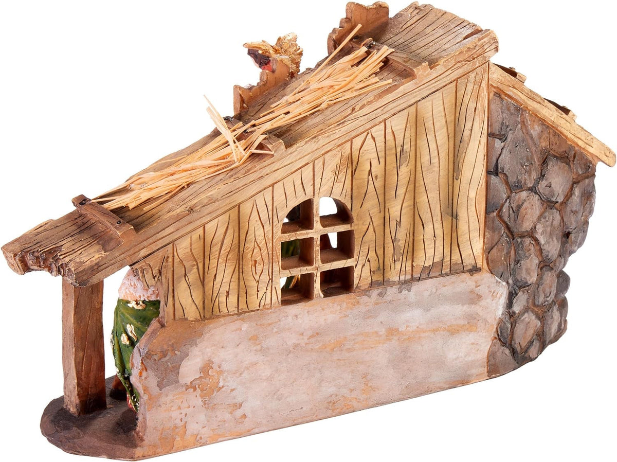 Nativity Scene with 11 Hand-Painted Resin Figures