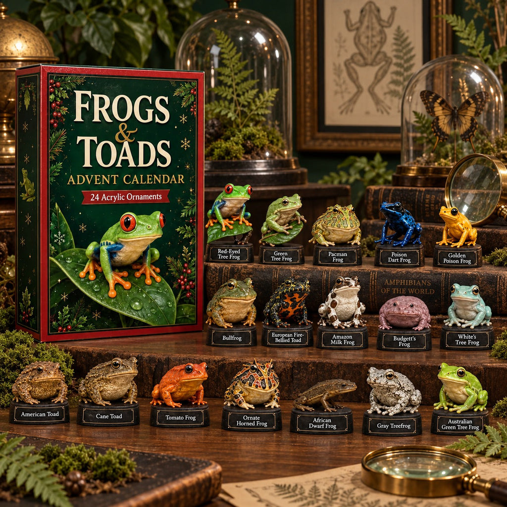 Frogs & Toads Advent Calendar 2026 - 24 Frog Figurines