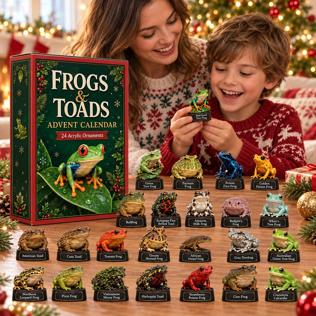 Frogs & Toads Advent Calendar 2026 - 24 Frog Figurines