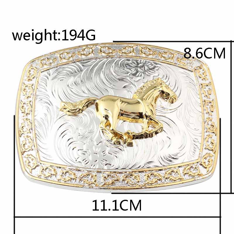 Large Gold Rodeo Square Cowboy Belt Buckle
