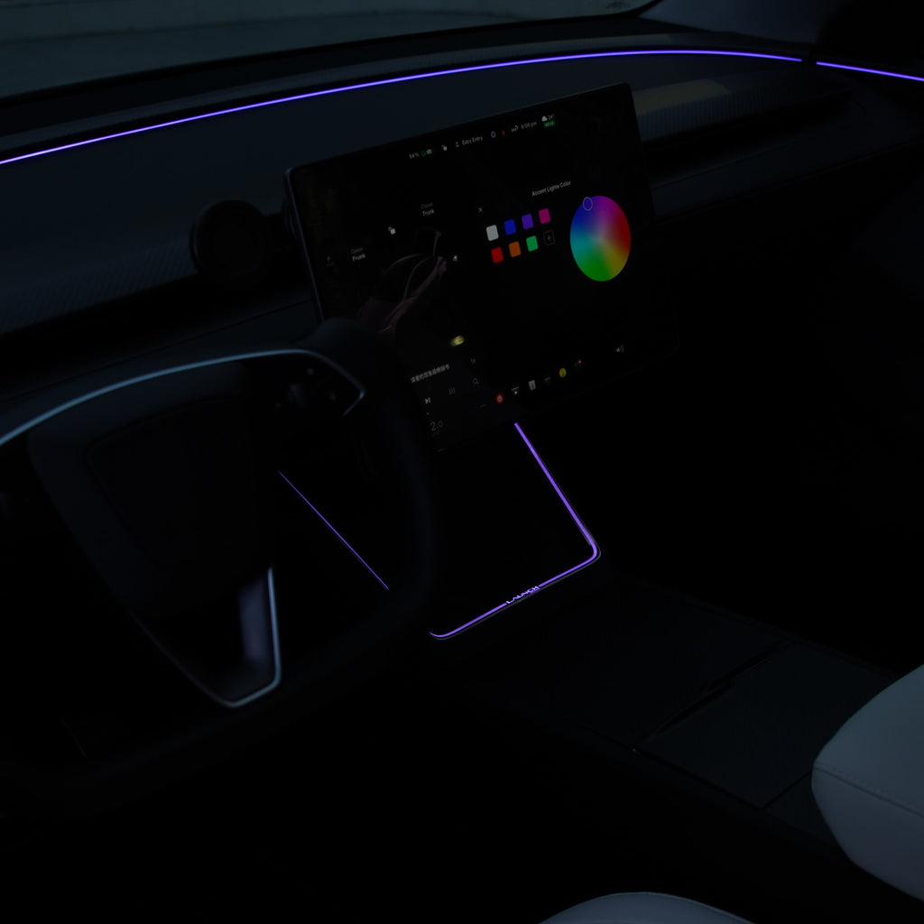 Laser-Carved Ambient Light for Model Y Juniper / YL Wireless Charging Port | Sikunuo