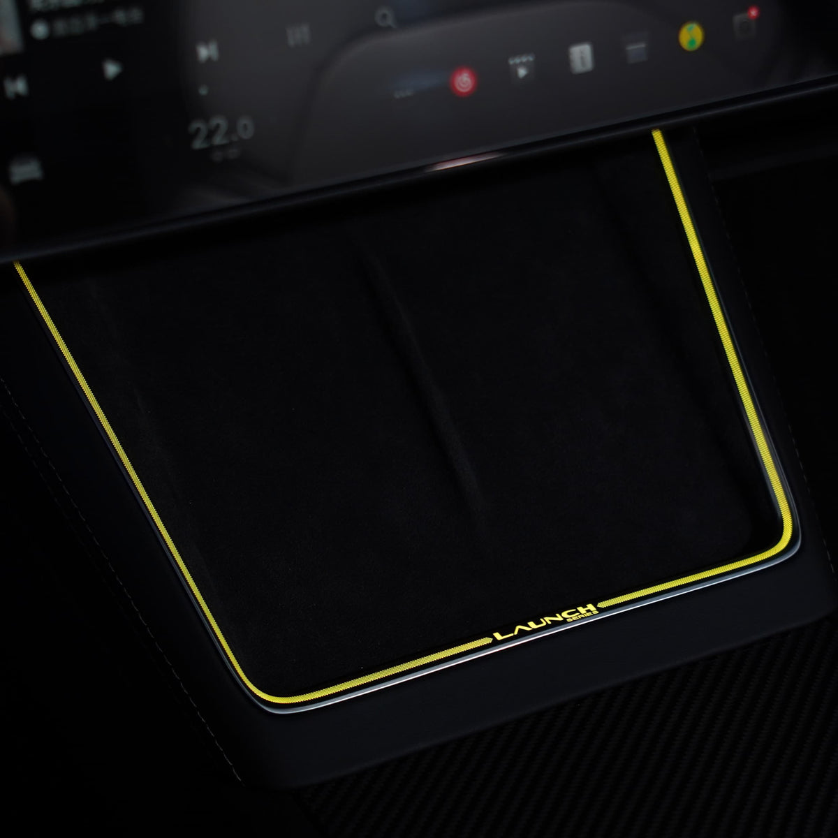 Laser-Carved Ambient Light for Model Y Juniper / YL Wireless Charging Port | Sikunuo
