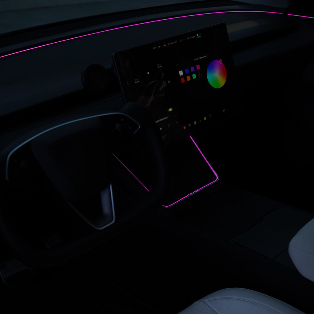 Laser-Carved Ambient Light for Model Y Juniper / YL Wireless Charging Port | Sikunuo