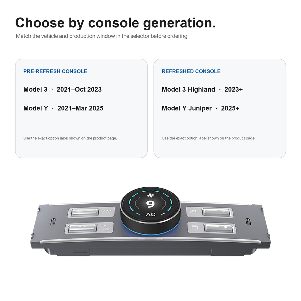 LCD Rotary Control Dock for Tesla Model 3 & Model Y