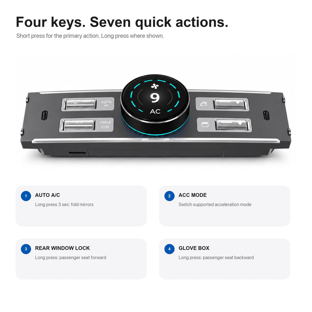 LCD Rotary Control Dock for Tesla Model 3 & Model Y