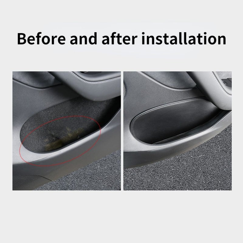 Leather Door Slot Storage Protective Pad for Tesla Model Y
