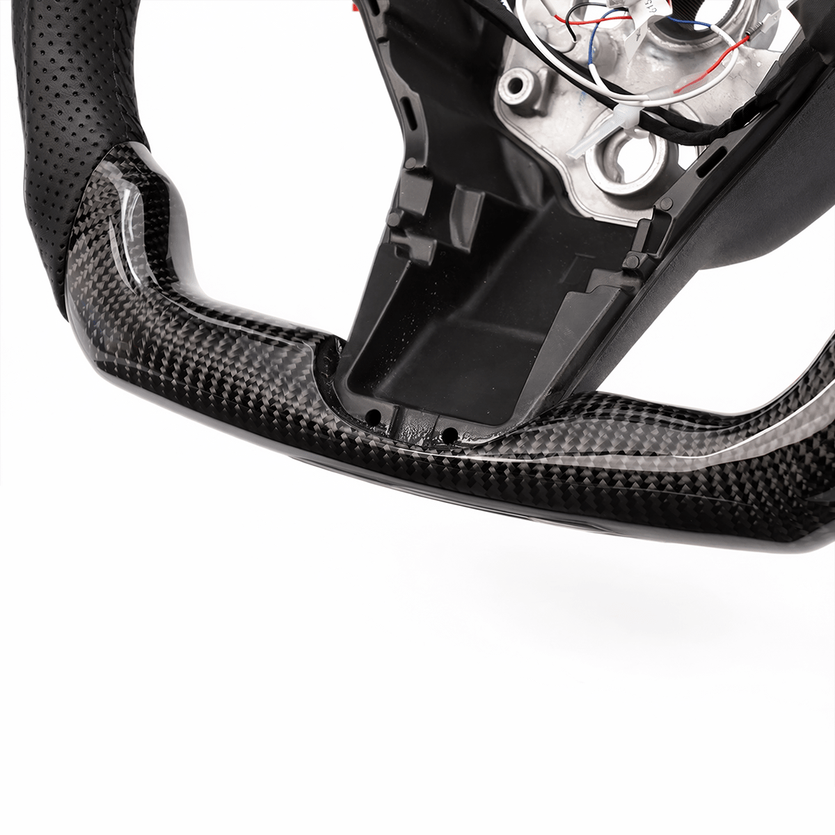 LED Carbon Fiber Steering Wheel with Lights for Tesla Model 3 / Y【Style 4】