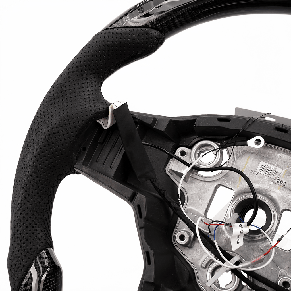 LED Carbon Fiber Steering Wheel with Lights for Tesla Model 3 / Y【Style 4】