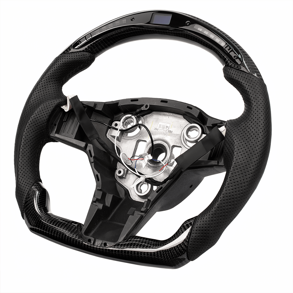 LED Carbon Fiber Steering Wheel with Lights for Tesla Model 3 / Y【Style 4】