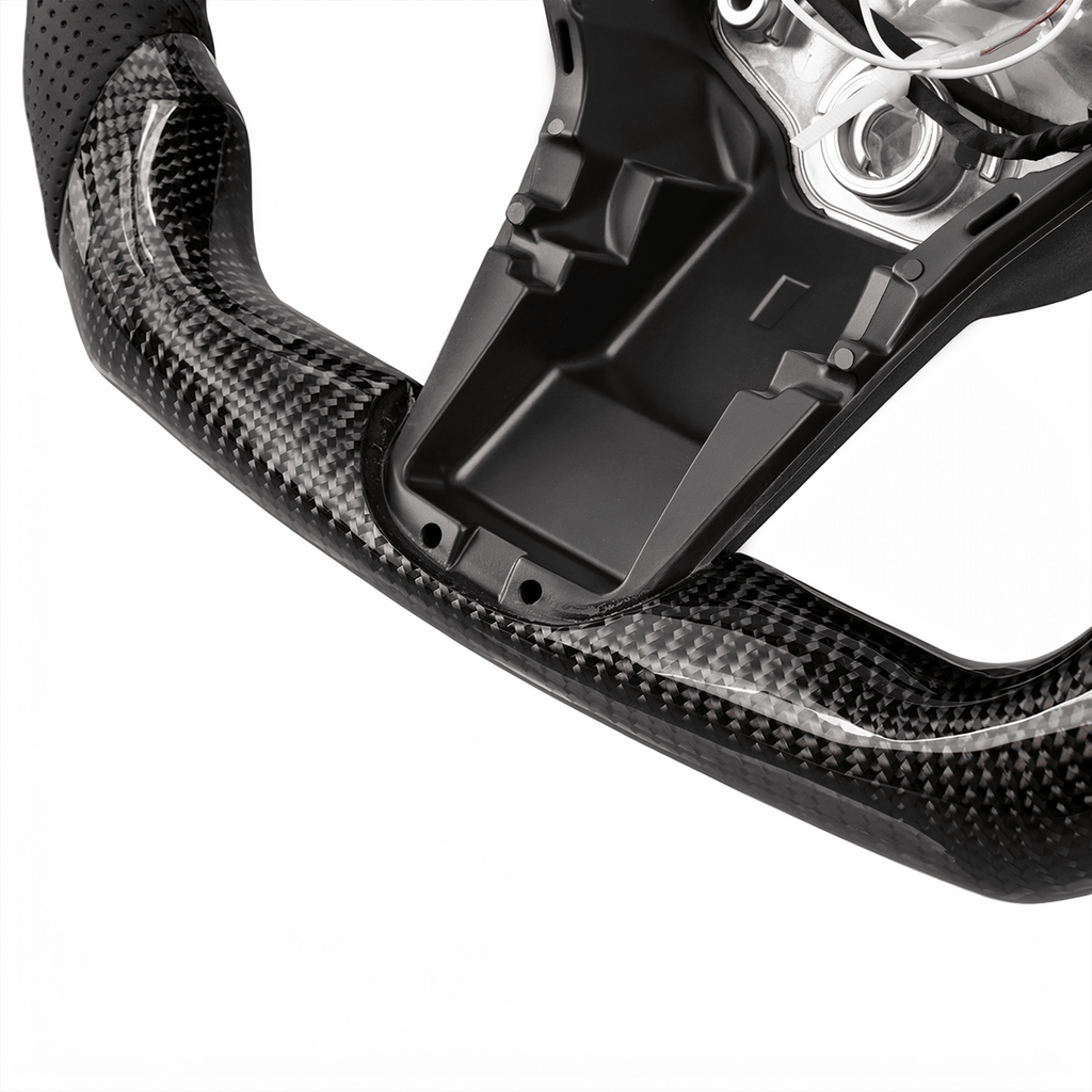 LED Carbon Fiber Steering Wheel with Lights for Tesla Model 3 / Y【Style 4】