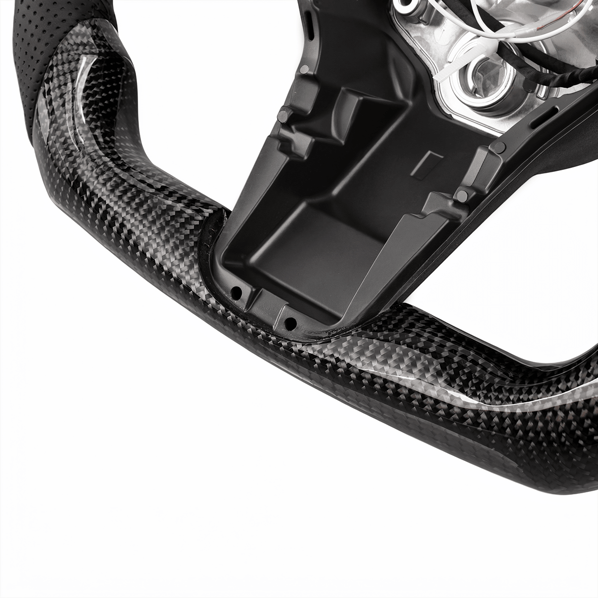 LED Carbon Fiber Steering Wheel with Lights for Tesla Model 3 / Y【Style 4】